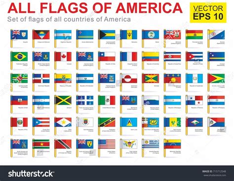 All Flags America Full Vector Collection: vetor stock (livre de ...