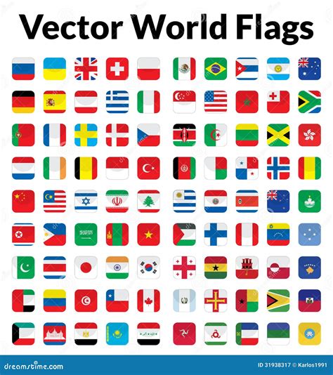 World Flags Country Flags Of The World Stock Vector Illustration Of Images