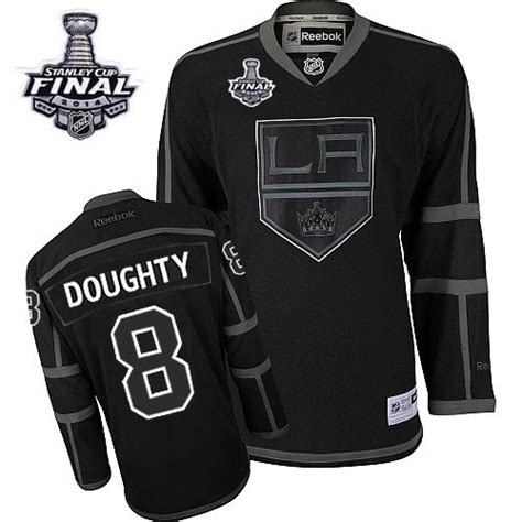 Los Angeles Kings NO.8 Drew Doughty Men's Jersey (Black Ice Authentic ...