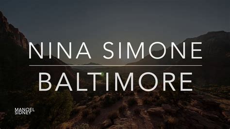 Nina Simone - Baltimore (Lyrics/Tradução/Legendado) - YouTube