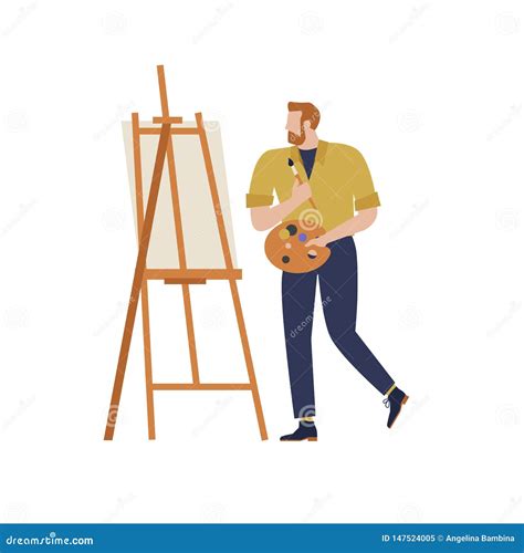 Cartoon Artist Vector Isolated Character In Creative Artistic Hobbies ...