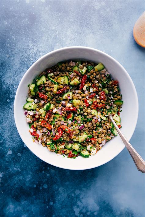 Lentil Salad (BEST Lemon Dressing!) - Chelsea's Messy Apron