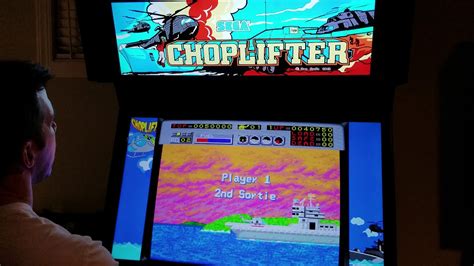 Choplifter Arcade Cabinet MAME Gameplay w/ Hypermarquee - YouTube