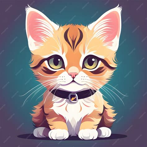 Premium AI Image | Cute cat cartoon 2D illustration