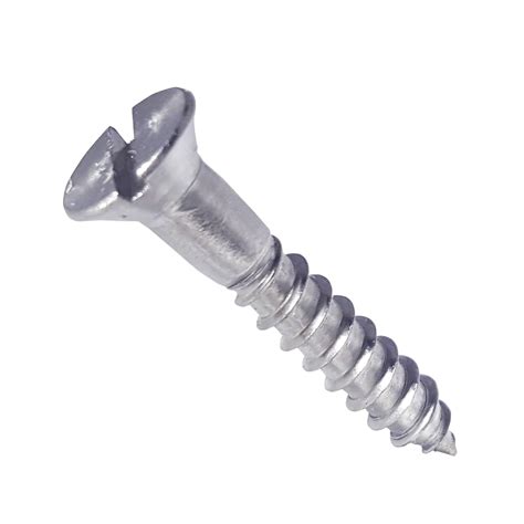 #4 Size x 1/2" Stainless Steel Flat Head Wood Screw Qty 100 Pieces, Slotted Drive, Number 4 Size ...