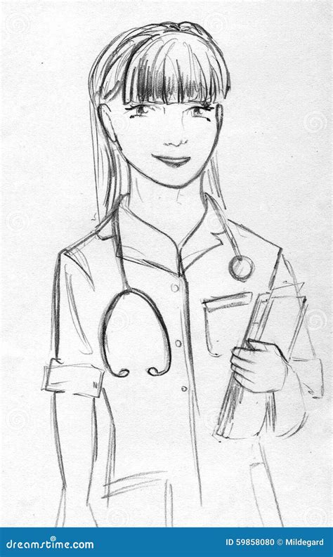 Update more than 79 sketch of a nurse super hot - seven.edu.vn