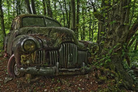 auto, car cemetery, oldtimer, old, rust, stainless karre, rusted, nostalgia, wreck, scrap, car ...