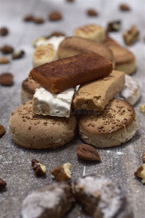 Turron, Mantecados and Polvorones, Typical Christmas Sweets in S Stock Photo - Image of ...