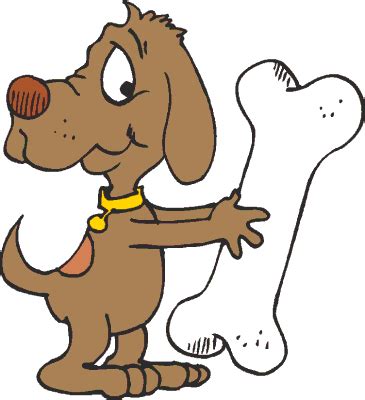 dog with a bone clipart - Clip Art Library