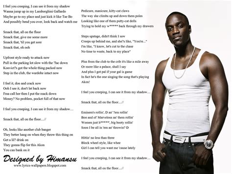 Lyrics Wallpapers: Akon - Smack That ft. Eminem