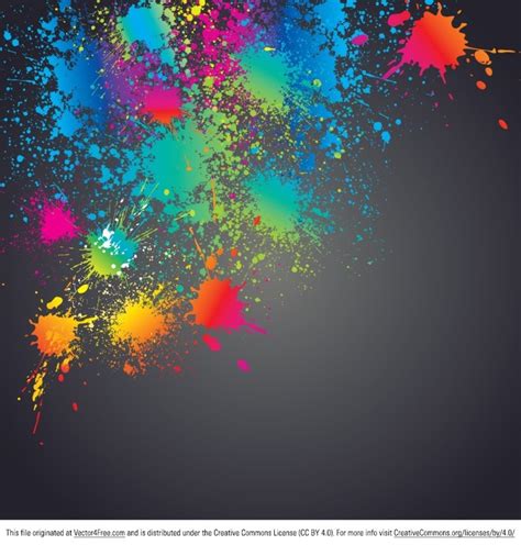 Bright Colorful Splatter Vector