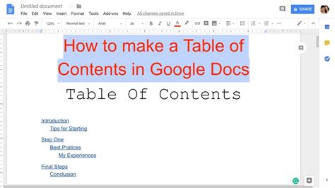 How To Add Links Table Of Contents In Google Docs | Brokeasshome.com