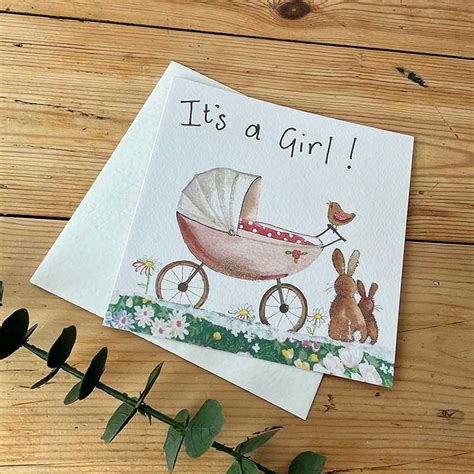 Baby Girl New Baby Card | Alex Clark Art