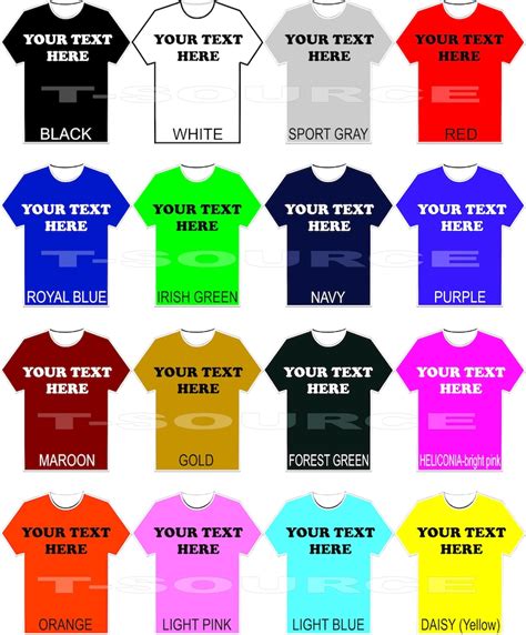 Custom Printed T-Shirts MIX & MATCH Shirt Color/FONTS Small-4X | Etsy