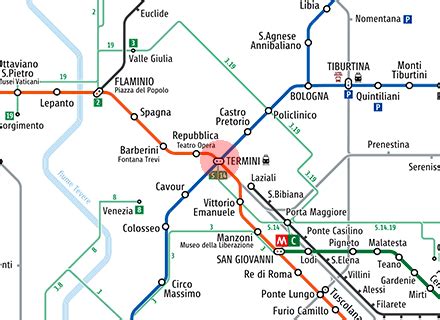 Termini station map - Rome metro