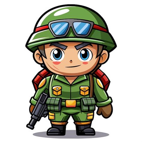 Premium Vector | A cartoon character with a gun and a gun