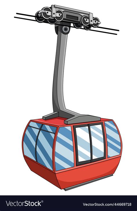 Aerial tramway design Royalty Free Vector Image