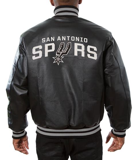 Black Varsity Bomber San Antonio Spurs Leather Jacket - Jackets Expert