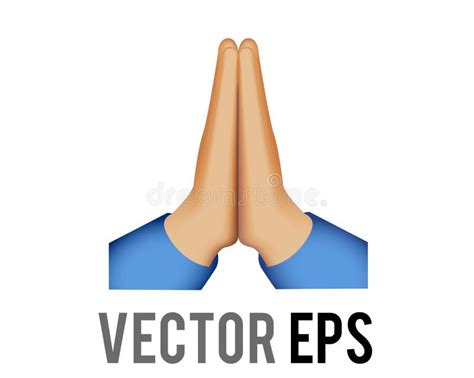 Vector Two Hands Placed Together Thank You or Pray Icon Stock Vector ...