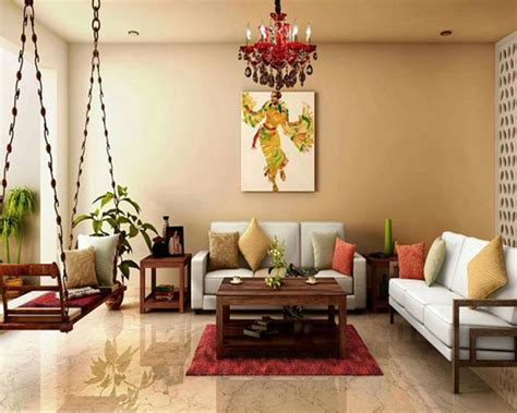 modern-indian-living-apace-with-swing-chairs | HomeMydesign