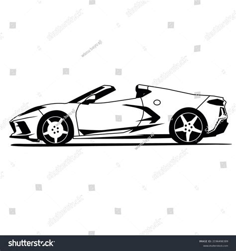 Car Side View Black White Vector Stock Vector (Royalty Free) 2196498389 | Shutterstock