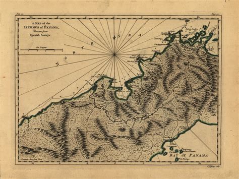 Isthmus of Panama, 1768 - Old Map Reprint - USA Jefferys 1768 Atlas 50 ...