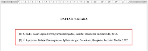 Membuat Kutipan dan Daftar Pustaka Yang Otomatis di Microsoft Word - Pusat Komputer