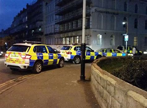 Police descend on Folkestone after two men reportedly stabbed