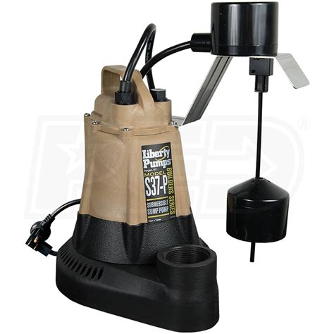 Liberty Pumps S37-P - 1/3 HP Builders Series Sump Pump w/ Piggyback Vertical Float Switch