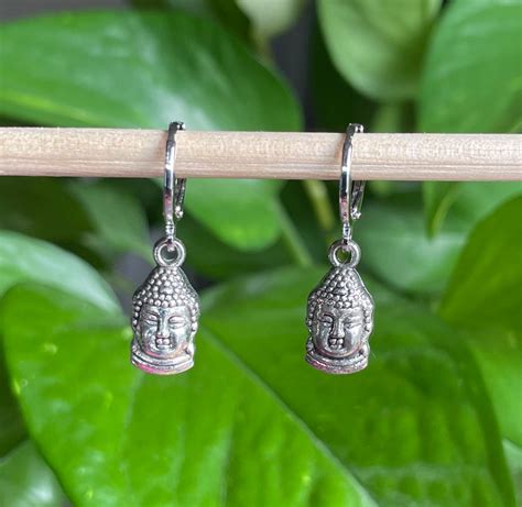 The Face of Buddha Earrings in Silver | Etsy