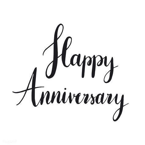 Happy anniversary typography style vector | free image by rawpixel.com | Happy anniversary ...