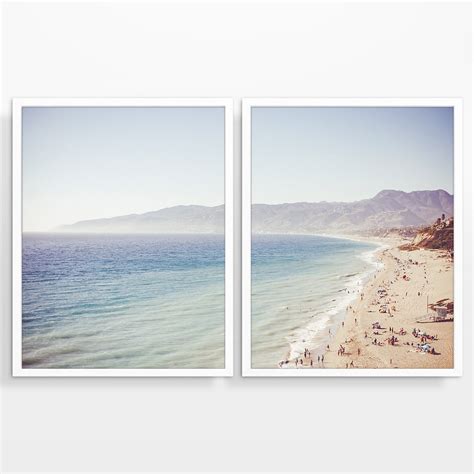 Malibu Beach Photography Prints Set of 2 UNFRAMED Coastal - Etsy