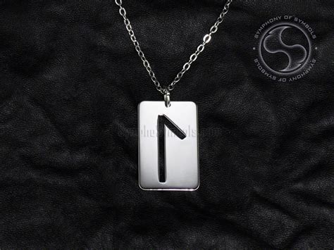 Laguz Rune Pendant & Necklace in Stainless Steel | Runic Symbols – SymphoSymbols