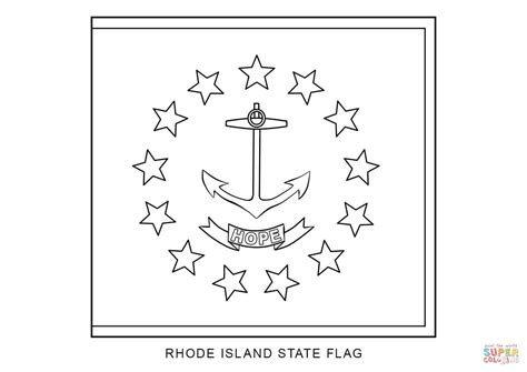 Flag of Rhode Island coloring page | Free Printable Coloring Pages