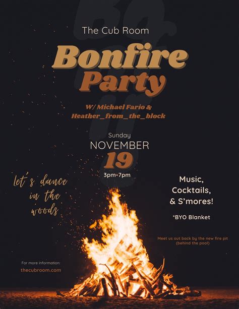 Bonfire Party — The Cub Room