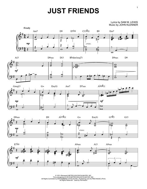 Just Friends | Sheet Music Direct