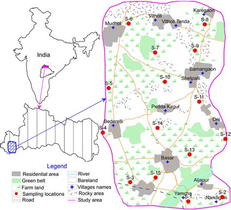 Location map of the soil sampling sites in the study region | Download Scientific Diagram