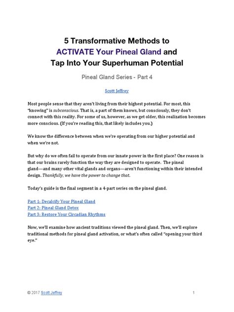 Pineal Gland Activation Guide v2 | PDF | Neuroscience | Psychology