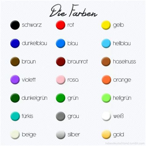 Die Farben | Deutsch | Pinterest