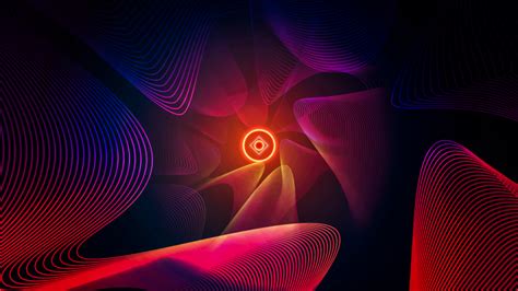 Abstract background Wallpaper 4K, Glowing, Shapes, Waves