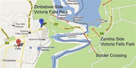 Victoria Falls Zambia Map