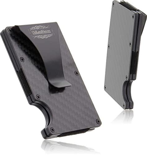 Rigid Minimalist Wallet for Men - RFID Blocking Carbon Fiber Money Clip ...