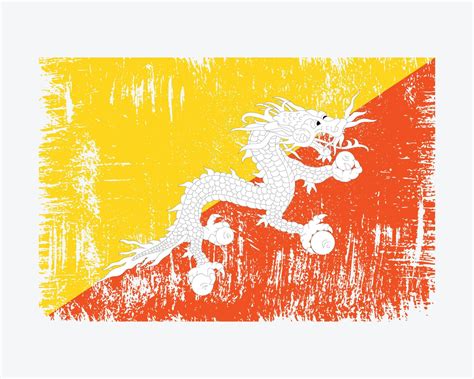 Bhutan Flag Vector 10831948 Vector Art at Vecteezy