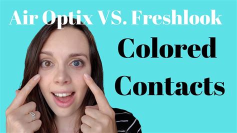 Air Optix Colors Vs. Freshlook Colorblends Colored Contacts on Brown Eyes - YouTube