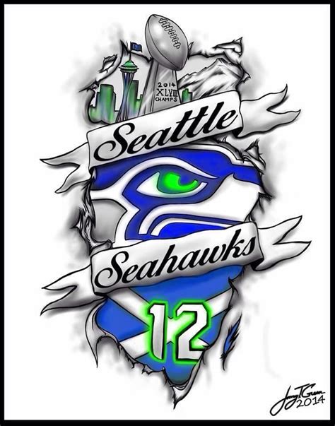 Nice tattoo | Seattle seahawks football, Seattle seahawks logo, Seahawks