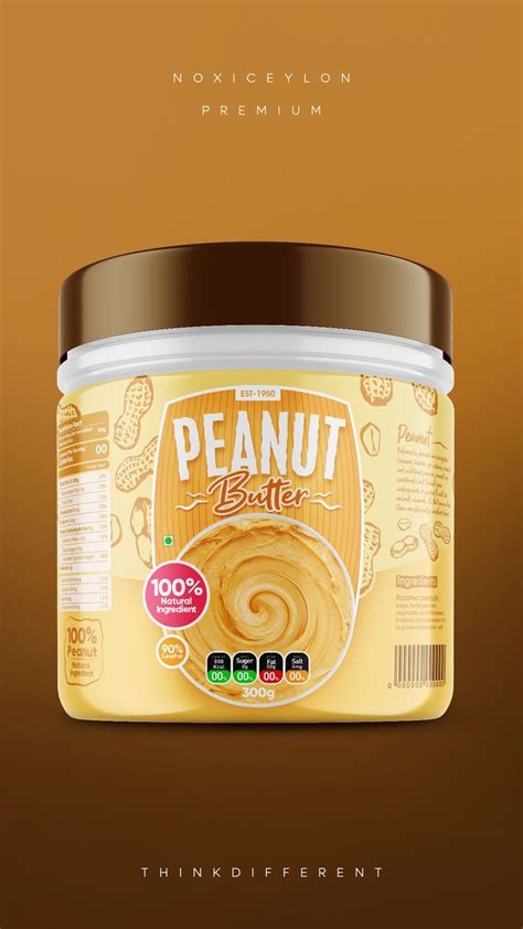 NoXiCeylon Peanut Butter Jar Label Design | Electronics packaging design, Jar packaging ...