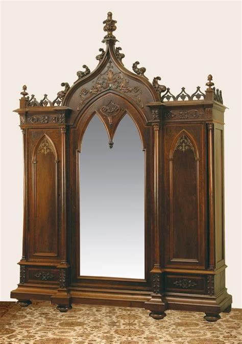 Gothic Revival Armoire | Furnishings | Pinterest | Armoires, Gothic and ...