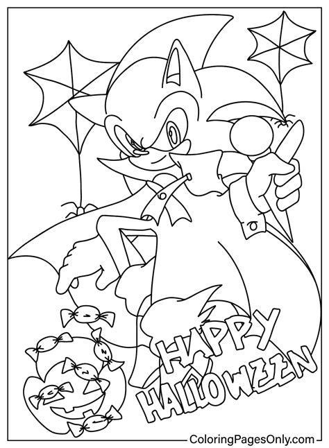 29 Sonic Halloween Coloring Pages - ColoringPagesOnly.com