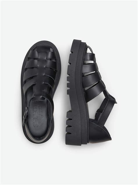 FISHERMAN SANDALS | Black | SELECTED FEMME®