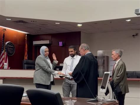 Laila Ikram: Arizona's first hijabi judge to swear an oath on the Quran